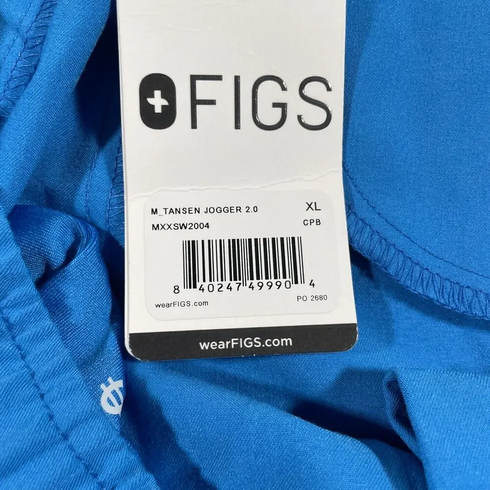 NWT FIGS Scrubs Men's XL Tansen Jogger 2.0 Scrub Pants Royal Blue 5 Pocket